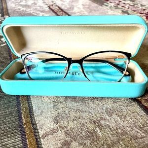 🌹Tiffany & Co. Glasses. Cat eye style. Frame is black and gold. #TF 1127
